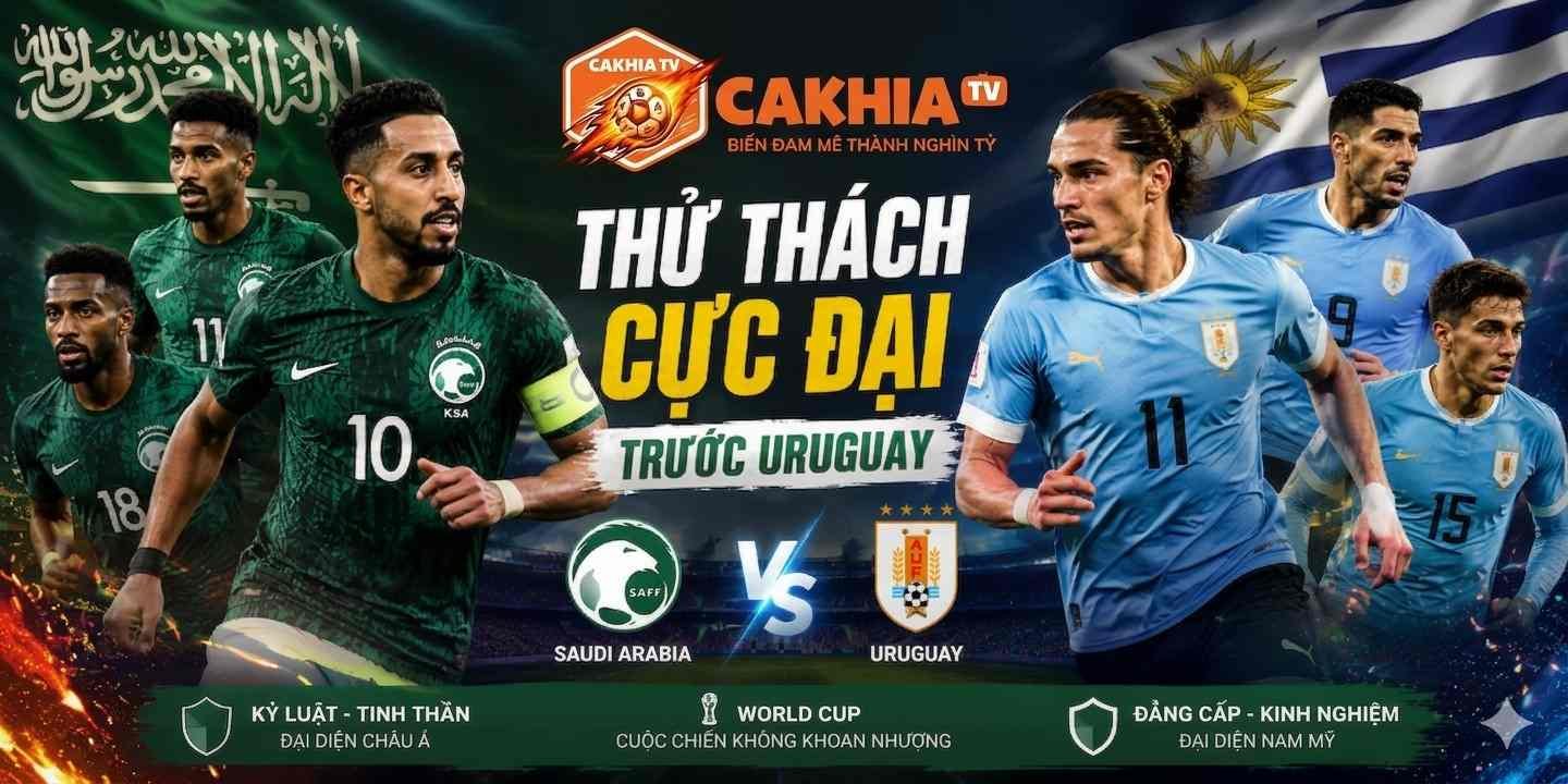 Saudi Arabia đối đầu thử thách cực đại trước Urugiay