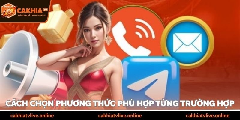 Cách chọn phương thức phù hợp từng trường hợp