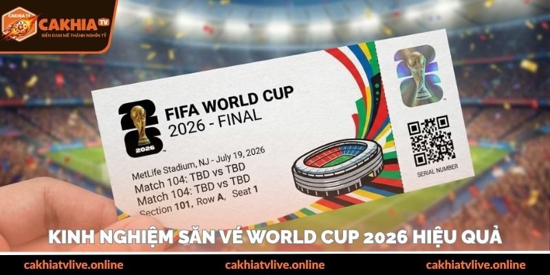 Kinh nghiệm săn vé World Cup 2026 hiệu quả